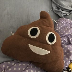 poop emoji pillow
